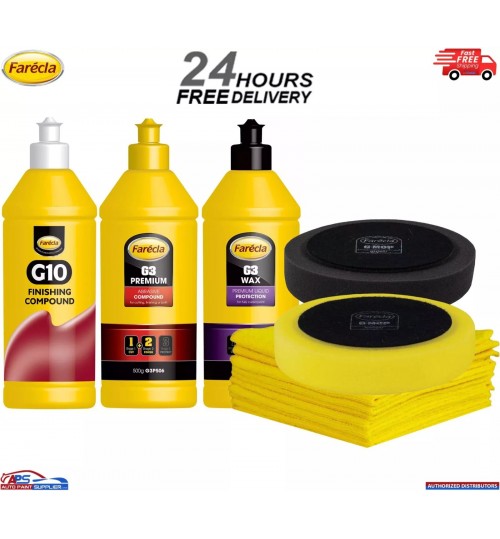Farecla G3 Premium Compound, Wax, G10, Microfibre, 150mm Mops KIT Car Detailing